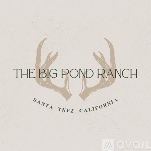 A logo for "The Big Pond Ranch" in Santa Ynez, California.