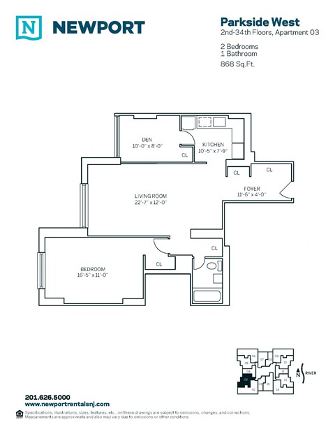 40 Newport Parkway Studio-3 Beds Apartment for Rent - Photo Gallery 16