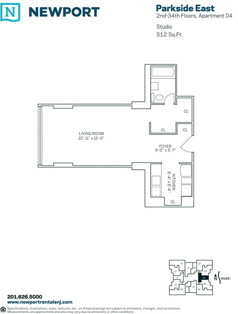 30 Newport Parkway Studio-3 Beds Apartment for Rent - Photo Gallery 14