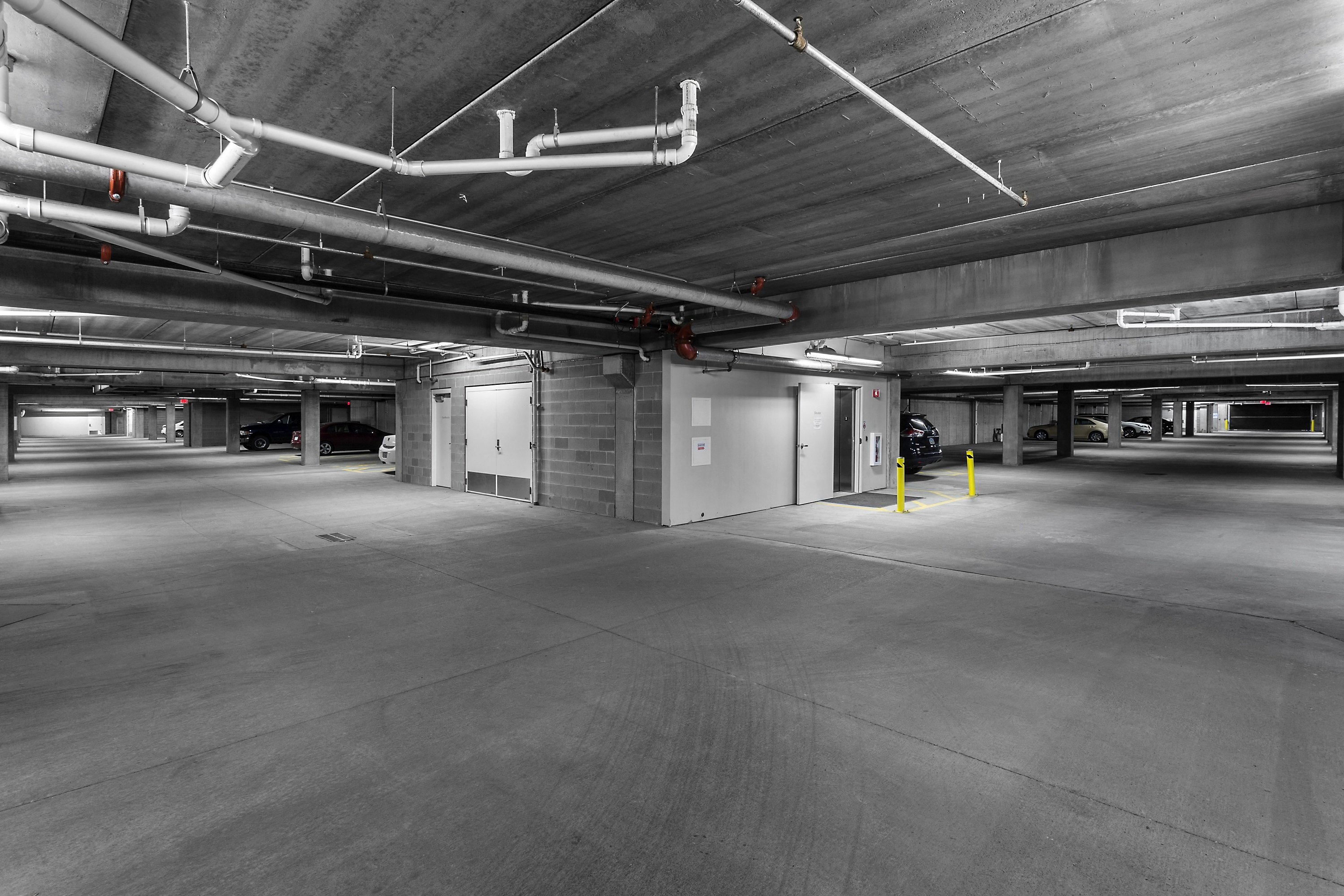 underground parking garage