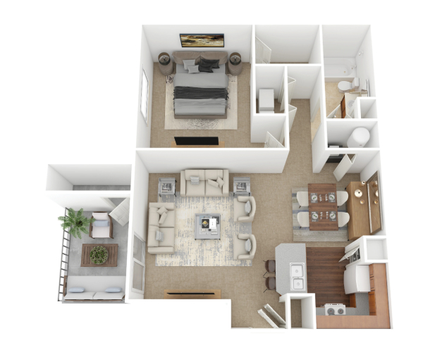 A2 Floor Plan at Evergreen, Merrillville, IN