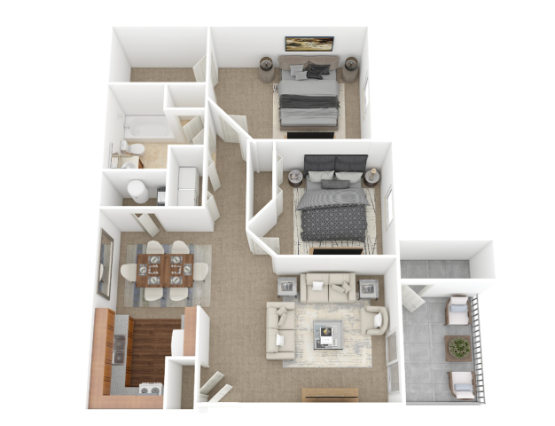B1 Floor Plan at Evergreen, Indiana, 46410