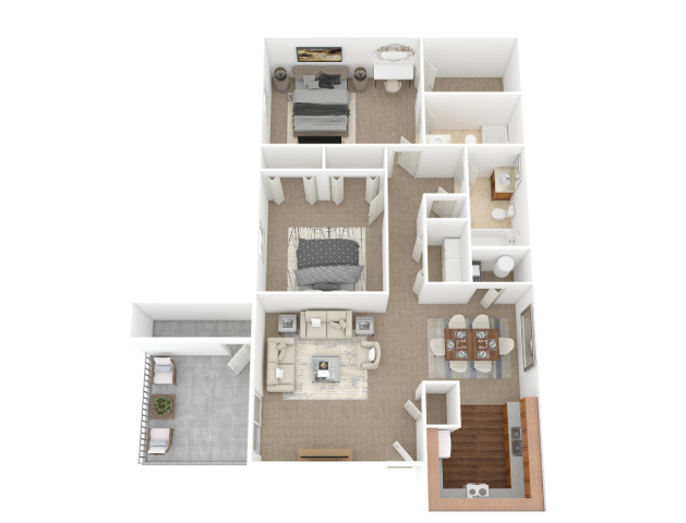 B2 Floor Plan at Evergreen, Indiana