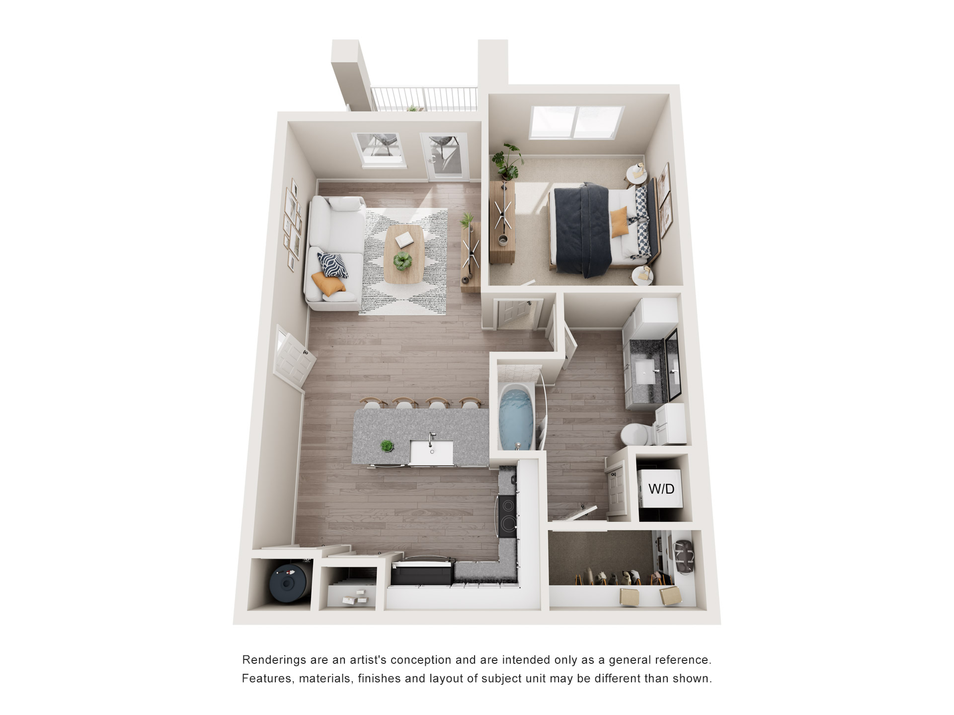 LUXURY 1 BEDROOM 1 BATHROOM 726 SF