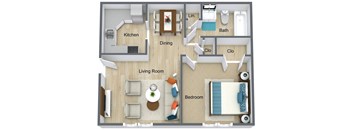 1 Bed 1 Bath-Classic (OCN1x1)