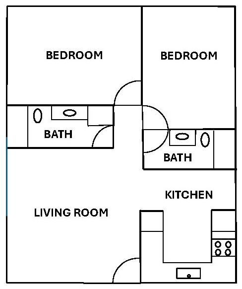 2 Bed 2 Bath
