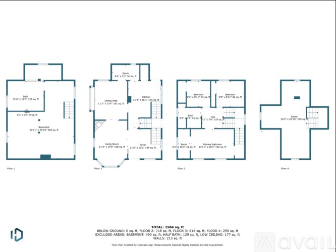 A floor plan of a building with four different layouts labeled as Plan 1, Plan 2, Plan 3, and Plan 4.