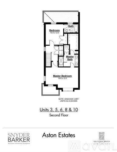A floor plan for an apartment complex with units 3, 5, 6, 8, and 10 on the second floor.