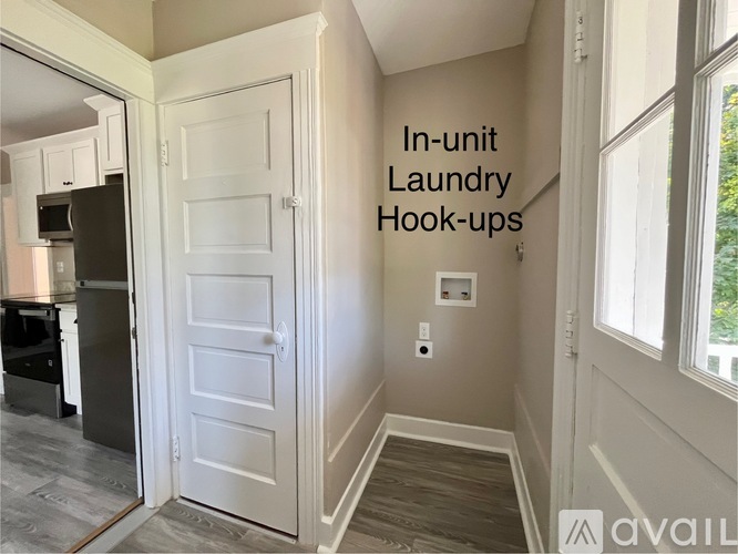 A laundry hookup is available in this unit.