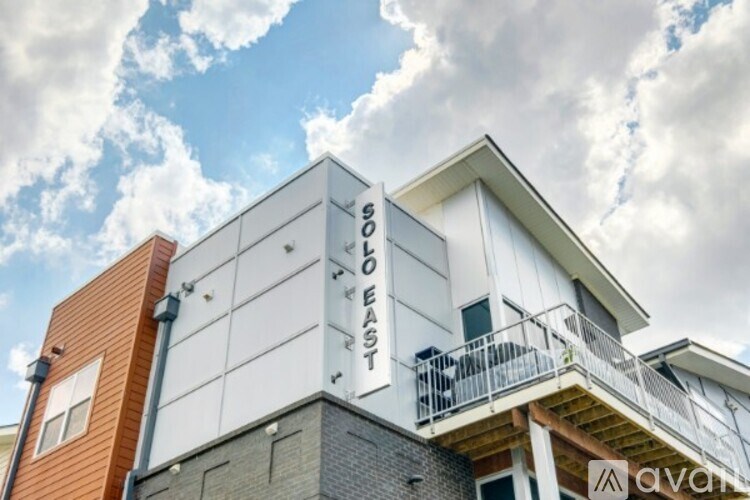 A building with the words "SOUTH EAST" on it.