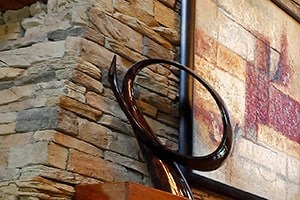 The Lodge at Crossroads apartments clubhouse in Cary, North Carolina
