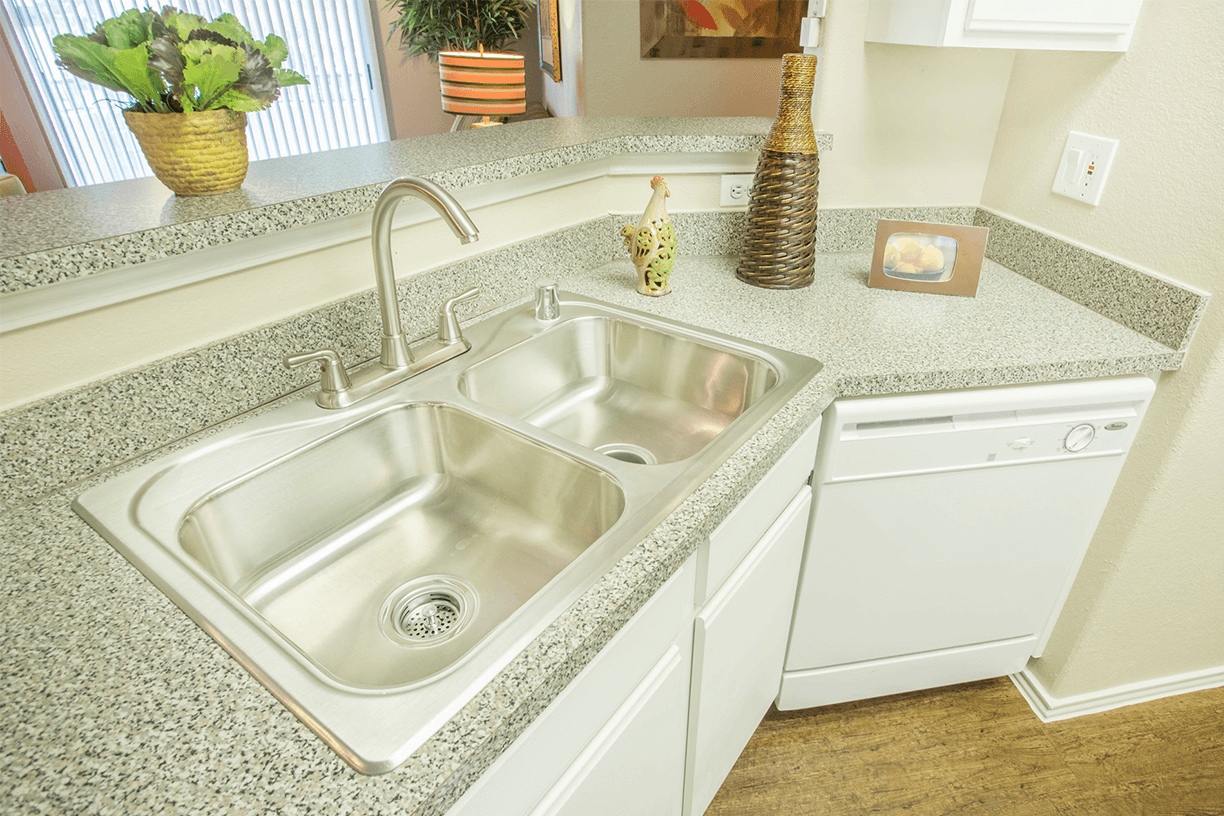 Grand Venetian model suite kitchen in Irving, Texas