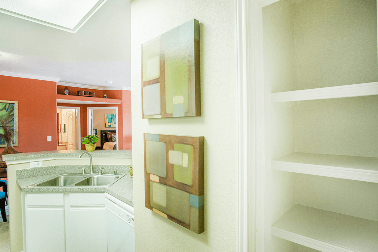 Grand Venetian model suite kitchen in Irving, Texas