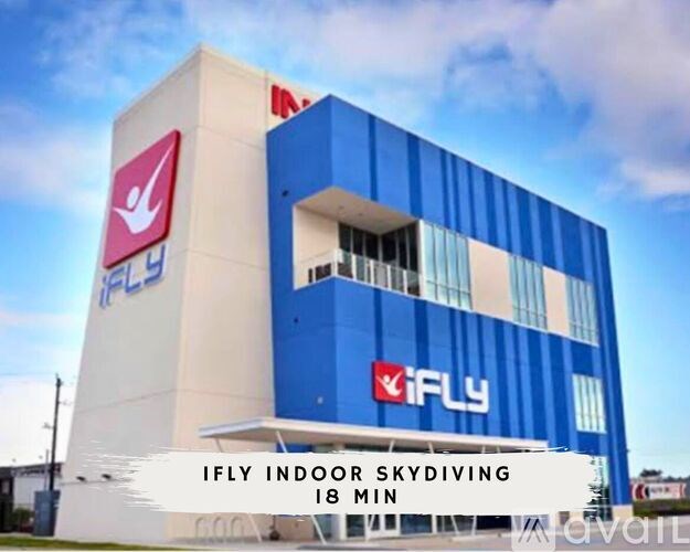 A building with a logo that says "IFLY" on it.