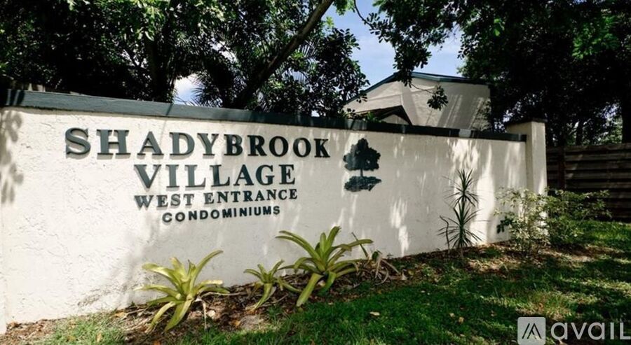 Shadybrook Village West Entrance Condominiums sign.
