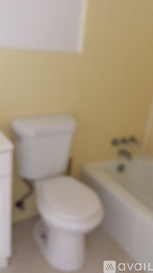 A white toilet in a bathroom with yellow walls.