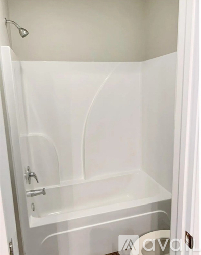 A white bathroom with a shower stall and a toilet.