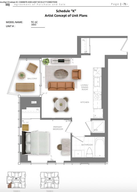A floor plan of an Artist Concept of Unit Plans.