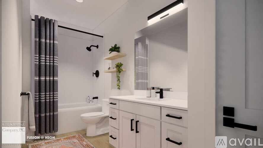 A bathroom with a toilet, sink, and shower curtain.