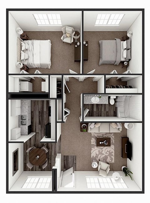 2 bedroom apartment floor plan