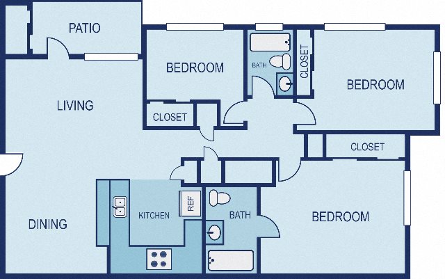 3 Bed / 2 Bath - Upgraded Floor Plan 4