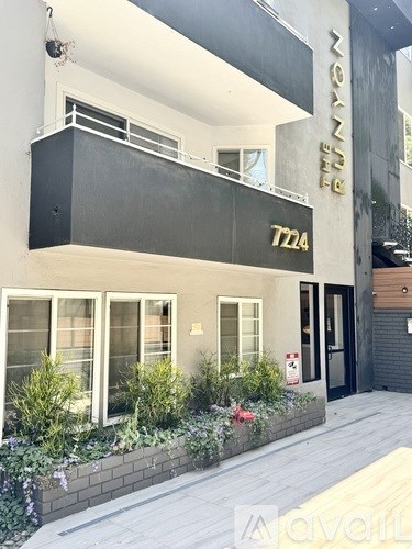 The front of a building with the number 7724 on it.