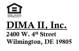 A logo for Equal Housing Opportunity sits above the name DIMA II, Inc. and its address.