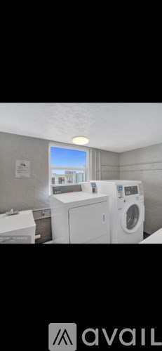 A washing machine and dryer are available for use.