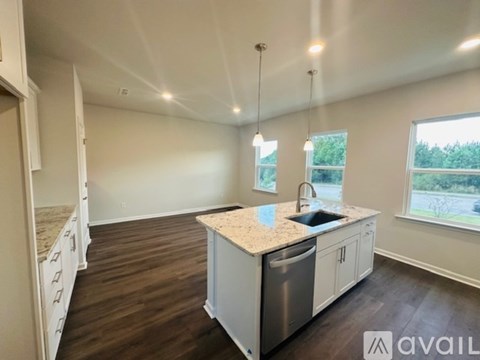 A kitchen with a sink and a window.