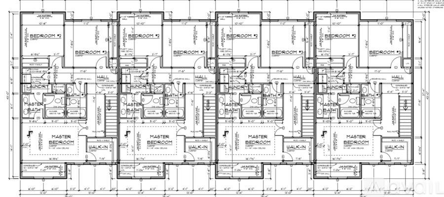 A detailed architectural floor plan of a multi-story building.