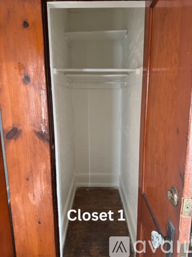 Closet 1 is empty and waiting to be filled.