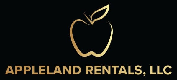 The image is a logo of Appleland Rentals, LLC.
