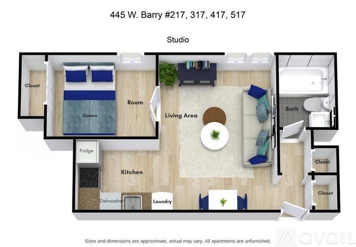 445 W Barry Ave Studio Condo for Rent - Photo gallery 3