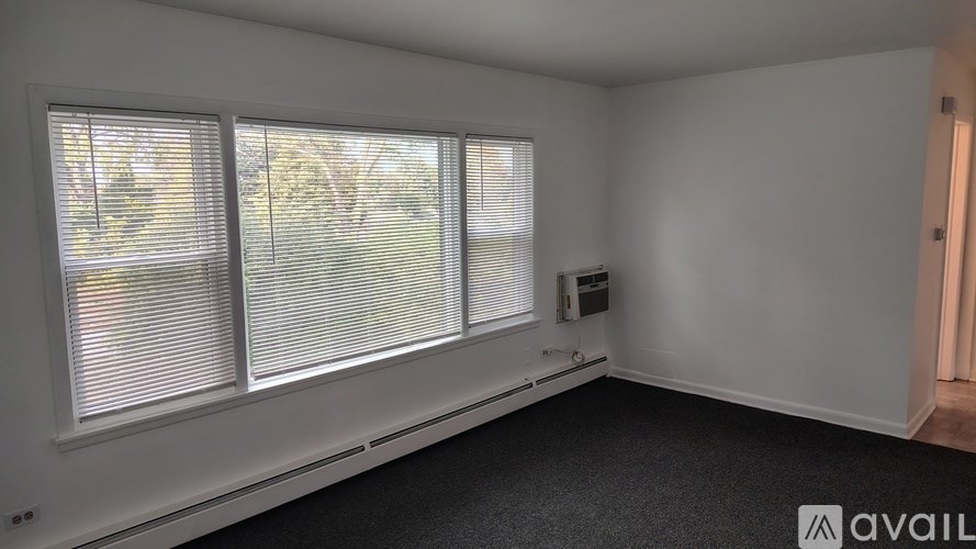 A room with a window and a radiator on the wall.
