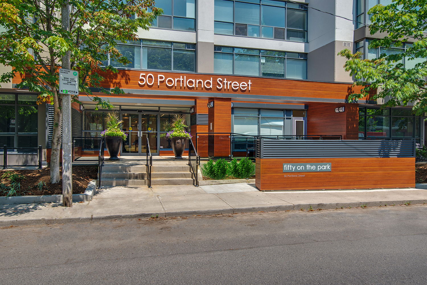 Exterior of Fifty on the Park