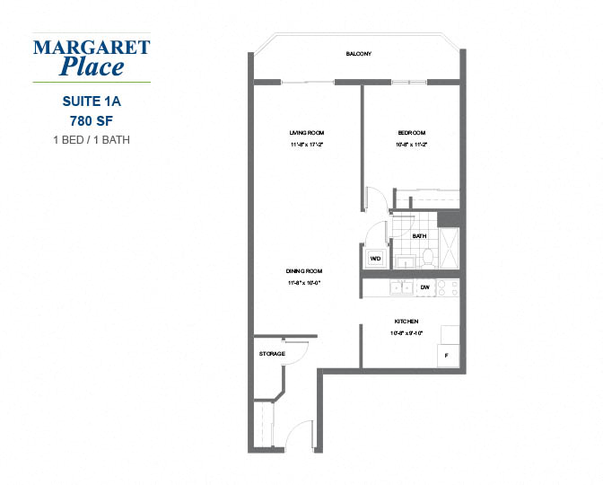 Margaret Place - 1 BED - 1 BATH - 780 SF - Apartment