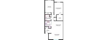 2 Bedroom Floor Plan