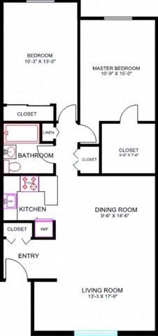 2 Bedroom Floor Plan