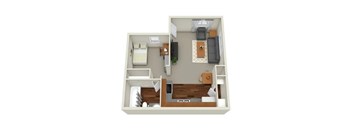 Studio, 1 Bathroom