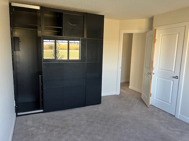 A room with a black wardrobe and a white door.