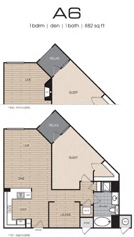 1 Bedrm 1 Bath 882 Floor Plan 10