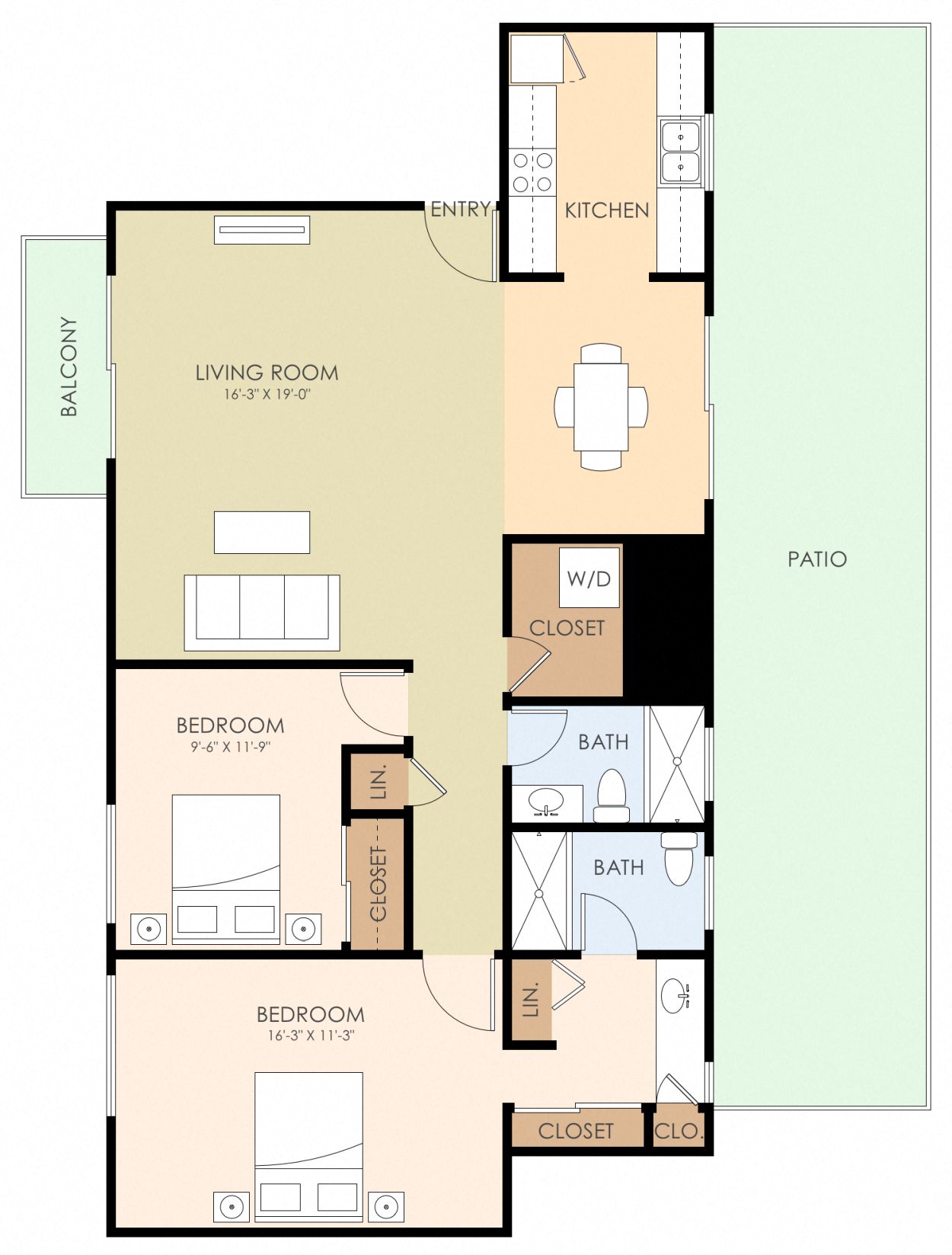 Two Bedroom Two Bath