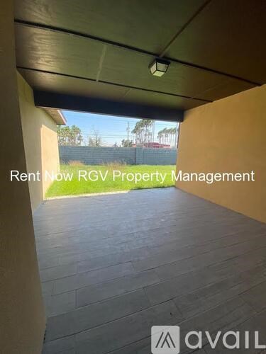 A hallway with the text "Rent Now RGV Property Management" and the Avail logo.
