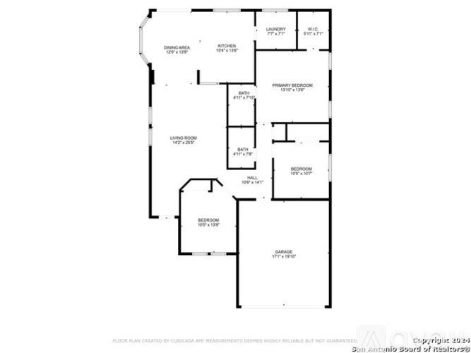 A black and white image of a floor plan for a home.