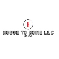 A logo for House to Home LLC with a red letter H in a circle.