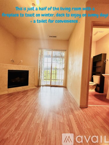 A living room with a fireplace and a toasting area.