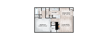 1 Bedroom, 1 Bathroom