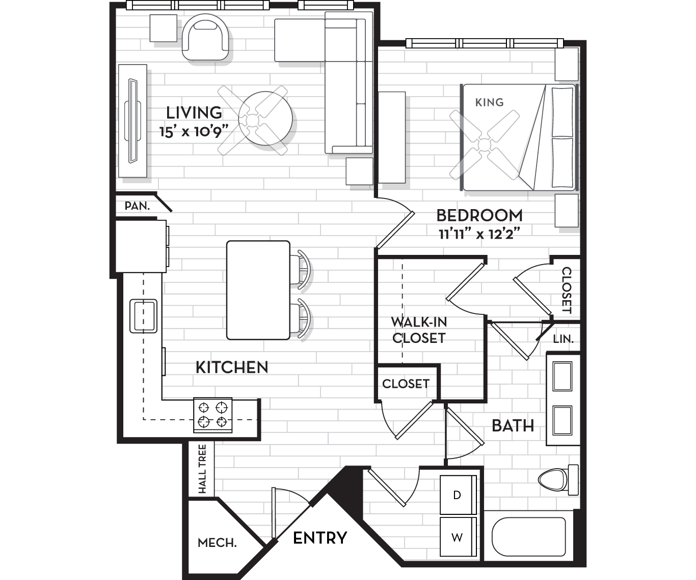 Apartments near Westshore Marina District - The Residence Peninsula - Polaris Floor Plan 876 Sq Ft