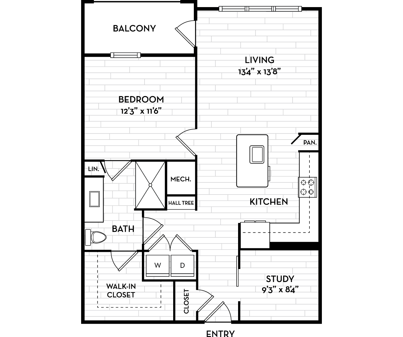The Residence Peninsula Apartments in Tampa, FL - Starboard Floor Plan