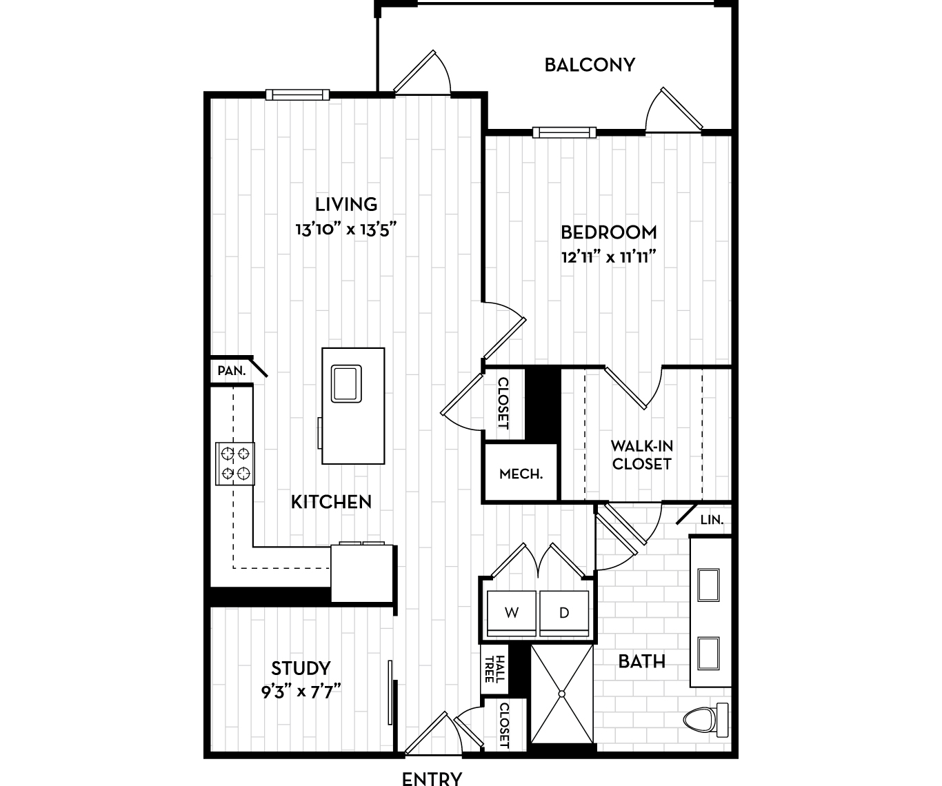 Apartments in Old Tampa Bay - The Residence Peninsula Apartments - Waypoint Floor Plan